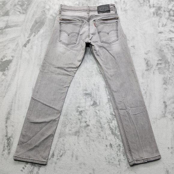 Levi's Jeans Mens W29 L30 Gray 514 Slim Straight Athletic Distressed Denim - Picture 3 of 14